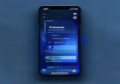 开云官网移动端App界面展示，手机屏幕上显示简洁清爽的蓝色登录页面与安全认证标识